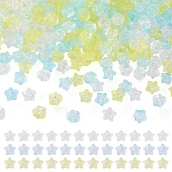 (52) Непрозрачная лаванда 360 шт 3 цвета прозрачные акриловые бусины, звезда, разноцветные, 11.5x10 мм, отверстие : 2 мм, 120 шт / цвет