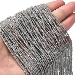 Ангелит Натуральные ангельские бусины, граненые круглые, 2~2.5 мм, отверстие : 0.5 мм, около 205 шт / нитка, 15.24'' (38.7 см)