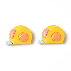 Tool Opaque Resin Cabochons, Tool Theme, Tape Measure Pattern, 14x20.5x7mm
