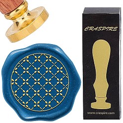 Другие Латунная восковая печать с деревянной ручкой, для diy scrapbooking, цветочный, 25 мм