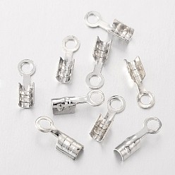 Платина Железо складной обжима концов, загибаем концы шнура, платина, 7x2 мм, отверстие : 1.5 мм