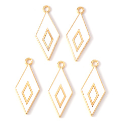 Кукурузный Шелк Подвески из эмали и сплава, золотой свет, без кадмия и без свинца, ромб, цвет колоса кукурузы, 28x12x2 мм, отверстие : 1.8 мм