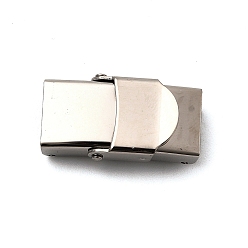 Нержавеющая Сталь Цвет Устойчивы к потускнению 201 застежки для часов из нержавеющей стали, прямоугольные, цвет нержавеющей стали, 25x14x6 мм, отверстие : 4x10 мм