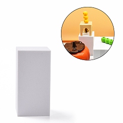 White EVA Foam Photography Props, 3D Geometric Shooting Backgrounds, Jewelry Display Base, Cuboid, White, 51x50x101mm