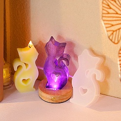 Cat Shape DIY Silicone Candle Molds, For Silhouette Candle Making, Cat Shape, 13.2x6x2.6cm