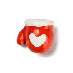 Сердце Рождественские фарфоровые бусины ручной работы, пастельный фарфор, сердце, 13.5x14.5x9.5 мм, отверстие : 1.6 мм