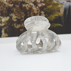 Светло-серый Акриловые заколки с большими когтями для густых волос, милый корейский стиль, светло-серый, 54 мм