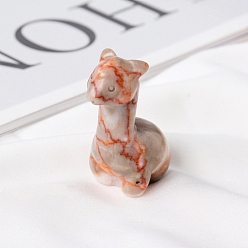 Яшма с Красной Линией Украшения из яшмы из натуральной красной линии, фигурка из энергетического камня Рейки, альпака/лама, 20x20x40 мм