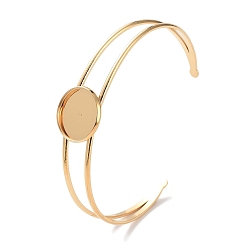 Золотой Ионное покрытие (ip) 304 изготовление браслетов из нержавеющей стали, плоско-круглые, золотые, лоток : 18 мм, внутренний диаметр: 2-1/2 дюйм (6.5 см)