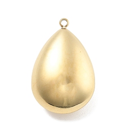Teardrop 316 хирургические подвески из нержавеющей стали, реальный 18 k позолоченный, слеза, 23x15x9 мм, отверстие : 1.4 мм
