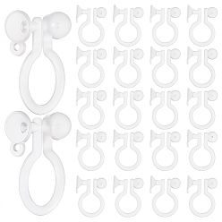 Прозрачный 250шт. пластиковые клипсы для сережек, серьги настройки, прозрачные, 11.5x9x1 мм, отверстие : 0.8 мм