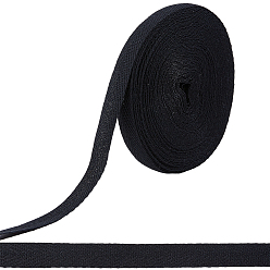 Negro 11 Cinta de espiga de algodón m, accesorios de ropa, negro, 1/2 pulgada (12 mm)
