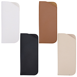 (52) Непрозрачная лаванда 4 шт. 4 цвета искусственной кожи открытые футляры для очков, прямоугольные, разноцветные, 180x75x2 мм, 1 шт / цвет