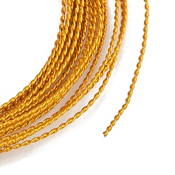 (932FM) Темно-синий аква-матовый с подкладкой 5м алюминиевая проволока, скрученный плоский, для diy craft, темно-золотистые, 1 мм, 18 датчик, около 16.40 футов (5 м) / рулон