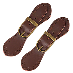 Кокосово-Коричневый Вырезанная полая 2кожаная пряжка-тогл, для сумки свитер куртка пальто, аксессуары для шитья своими руками, кокосового коричневый, 11.5~14.5 см