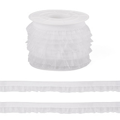 Белый 5 метров эластичной бархатной органзовой ленты, белые, 5/8 дюйм (15 мм)