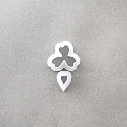 Clover Plastic Plasticine Tools, Clay Cutters, Modeling Tools, WhiteSmoke, Clover, 0.8~1.9x0.5~1.9cm