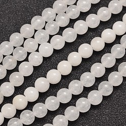 Malaysia Jade Natural Malaysia Jade Bead Strands, Round, 6mm, Hole: 0.8mm, about 64pcs/strand, 15 inch