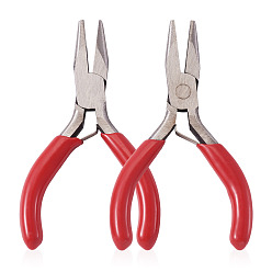 Платина 2шт. 3 мини-плоскогубцы из углеродистой стали, плоскогубцы, полирование, красные, платина, 75~80 мм