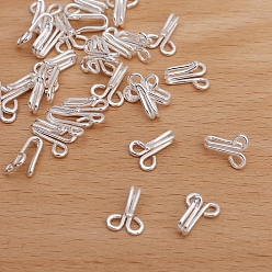 Серебро Латунные фурнитура для волос, пони крючок, аксессуары для украшения хвоста, ножницы, серебряные, 11x8 мм