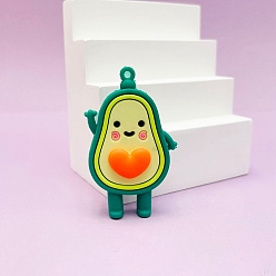 Оранжевый Пластиковые подвески из пвх, прелести авокадо, оранжевые, 58x35 мм