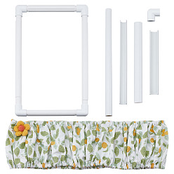 Белый Пяльцы для вышивания из ПВХ, инструмент для вышивки крестом, с чехлом для пялец для вышивки крестом из полиэстера, белые, 45~382x25.5~45x24~27.5 мм