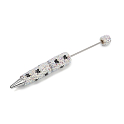 Реактивный Самолет Полимерная глина стразы шариковая ручка, бисерная ручка, с железной фурнитурой, для индивидуальной ручки с ювелирными бусинами, бабочка, струя, 145x15~16 мм