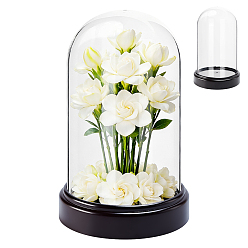 Clear Acrylic Dome Cover, Decorative Display Case, Cloche Bell Jar Terrarium with Base, Clear, 115x190mm