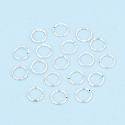 Silbern Silberfarbig 925 Sterling Silber offene Biegeringe, Runde, Silbern Silberfarbig, 4x0.3 mm, Innendurchmesser: 3 mm, ca. 200 Stk. / 3 g