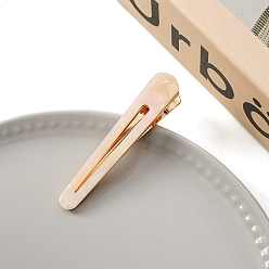 Льняное Полотно Заколки из кожи аллигатора из ацетата целлюлозы, аксессуары для волос для женщин и девочек, белье, 15x83 мм