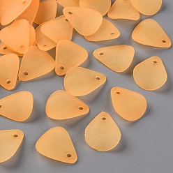 Золотистый Прозрачные матовые акриловые подвески, Petaline, золотые, 17x14x2.5 мм, отверстие : 1.8 мм, Около 2330 шт / 500 г