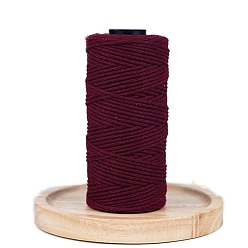 Темно-Красный 2-слойный круглый хлопковый шнур, для diy craft, темно-красный, 2 мм, около 164.04 ярдов (150 м) / рулон