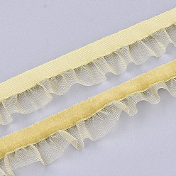 Золотистый Бархатная лента из органзы, золотые, 5/8 дюйм (15 мм), около 20 ярдов / рулон (18.29 м / рулон)