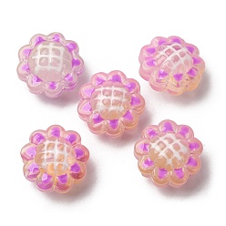 Фламинго Стеклянные эмалевые бусины, бусины ручной работы, подсолнечник, фламинго, 15x8.5~9 мм, отверстие : 1.2 мм