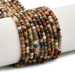 Alashan Agate Бусы из натурального алашанского агата, граненые, круглые, 2 мм, отверстие : 0.6 мм, около 200 шт / нитка, 15.35'' (39 см)