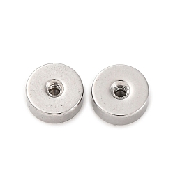 Нержавеющая Сталь Цвет 304 из нержавеющей стали гайки уха, плоско-круглые, цвет нержавеющей стали, 5x2 мм, отверстие : 1 мм
