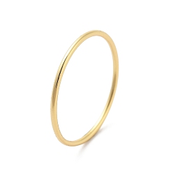Золотой 925 простые кольца из стерлингового серебра для женщин, золотые, 1 мм, размер США 7 1/4 (17.5 мм)