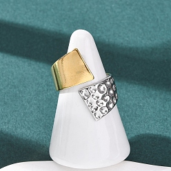 Золотой & Цвет Нержавеющей Стали 304 открытые кольца манжеты из нержавеющей стали, золотые и нержавеющая сталь цвет, 19 мм