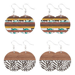 Серебро Наборы для изготовления сережек diy, в том числе 8 шт. 2 узоры плоские круглые подвески из смолы и ореха, 20 шт. Латунные крючки для сережек и 20 шт. Железные прыгуны, серебряные, подвески: 30~35x2~3 мм, отверстие : 2 мм, 4 шт / образец