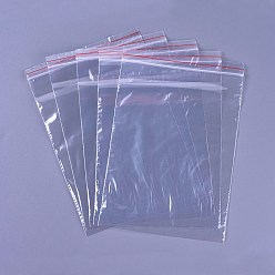 Clear Plastic Zip Lock Bags, Resealable Packaging Bags, Top Seal, Self Seal Bag, Rectangle, Clear, 22x15cm, Unilateral Thickness: 1.6 Mil(0.04mm)