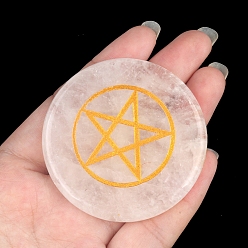Звезда Плоский круглый кристалл кварц энергетические поделки украшения, звезда, 55 мм