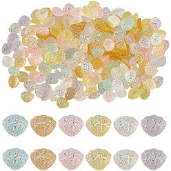 (52) Непрозрачная лаванда Кабошон из смолы в форме ракушки, ногтей декоративные аксессуары, разноцветные, 7.5x6x3 мм