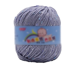 Светлый Стально-синий Полиэфирная пряжа, твидовая пряжа, для свитера-шапки, для вязания крючком принадлежности, светло-стальной синий, 2 мм, около 85.30 ярдов (78 м) / моток