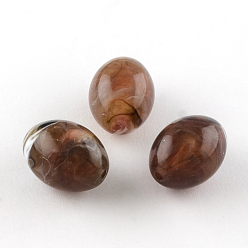 Camel Oval Imitation Gemstone Acrylic Beads, Camel, 20x15mm, Hole: 2mm, about 170pcs/500g