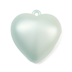 Светло-зеленый Подвески из перламутрового акрила, сердце, светло-зеленый, 44x42x20.5 мм, отверстие : 2.3 мм