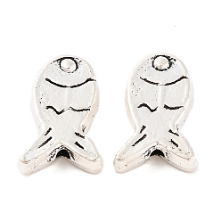 Античное Серебро Тибетский стиль рыбы сплава бусины, без кадмия и без свинца, античное серебро, 11.5x8x3.5 мм, Отверстие : 1 мм , около 1086 шт / 1000 г