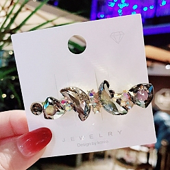 Светло-серый Заколки для волос из золотого сплава с k9 стеклом для женщин и девочек, бабочка, светло-серый, 62 мм