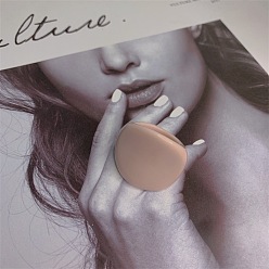 Темный Лосось Овальные кольца из смолы для женщин, темный лосось, внутренний диаметр: 17 мм