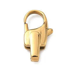 Настоящее золото 18K 304 нержавеющая сталь застежка когтя омара, без никеля , ионное покрытие (ip), реальный 18 k позолоченный, 21x8x5 мм, отверстие : 5x2.5 мм