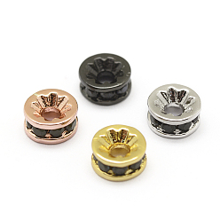 (52) Непрозрачная лаванда Латунь микро проложить класс aaa кубический цирконий шарик прокладки, без кадмия, без никеля и без свинца, плоско-круглые, разноцветные, 6x3 мм, отверстие : 2 мм